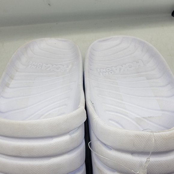 Hoka One One Ora Recovery Slide Mens 14 White Slip On Sandals Slippers - Picture 11 of 13
